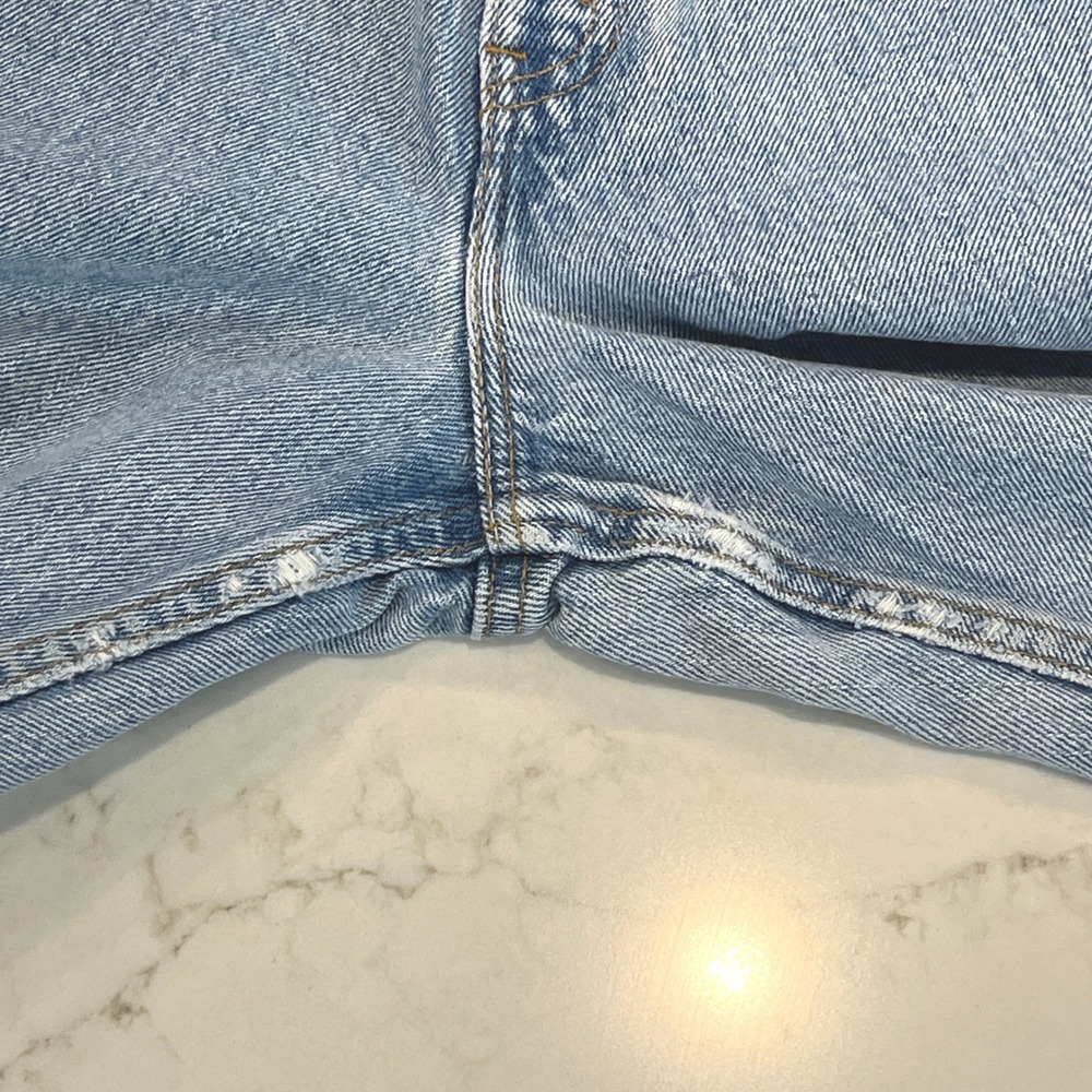 Levi's 550 VTG USA Relaxed Tapered Jeans Womens 14S Short Light Wash High Rise - Picture 6 of 14